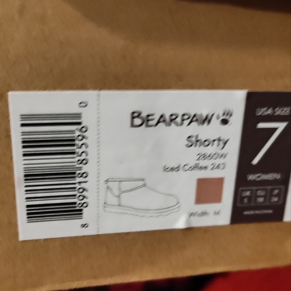NWT!! BEARPAW SHORTIES Sz 7 (Water Resistant) - Picture 13 of 13